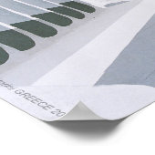 Poster der griechischen Inseln Santorini (Ecke)