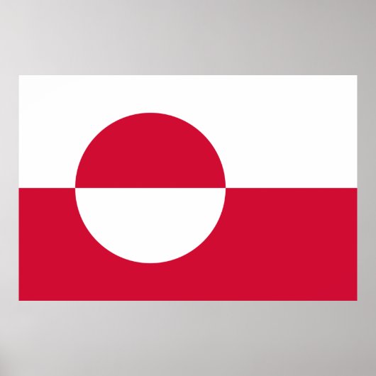 Poster der grönländischen Flagge (Vorne)