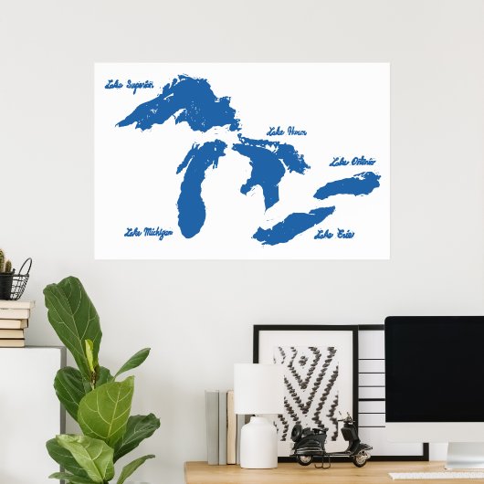 Poster der Großen Seen (Heimbüro)