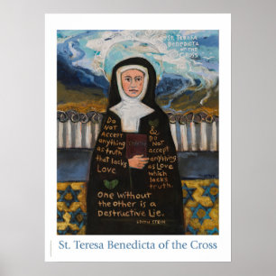 Poster der hl. Teresa Benedicta vom Kreuz
