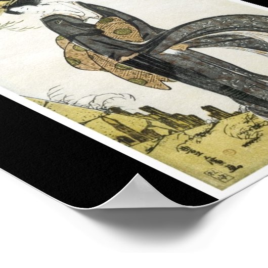 Poster der japanischen Malerei c. 1805 (Ecke)