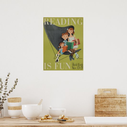 Poster der Kinderbuchwoche 1953 (Küche)