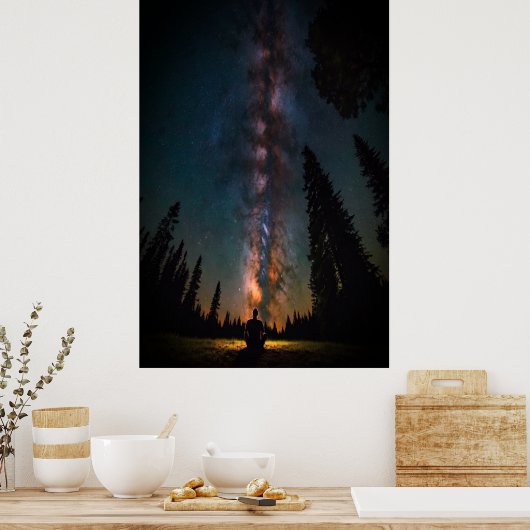 Poster der kosmischen Wall Art Planets Rockets Ast (Küche)