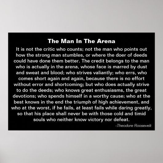 Poster "Der Mann in der Arena" (Vorne)