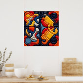 Poster der modernen Kunst (Küche)