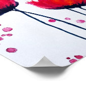 Poster der Mohnblume (8 x 10) Liebe Leinwand (Ecke)