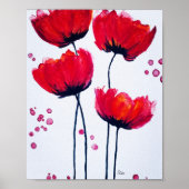 Poster der Mohnblume (8 x 10) Liebe Leinwand (Vorne)
