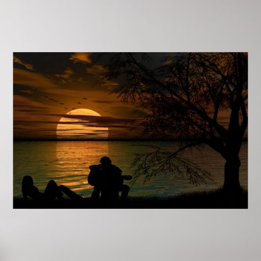 Poster der Ocean Silhouette (Vorne)