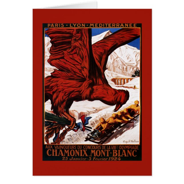 Poster der Olympischen Winterspiele 1924 (Vorne)