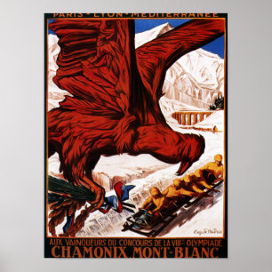 Poster der Olympischen Winterspiele 1924