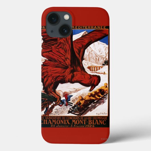 Poster der Olympischen Winterspiele 1924 Case-Mate iPhone Hülle (Rückseite)