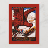 Poster der Olympischen Winterspiele 1924 Postkarte (Vorderseite)