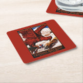 Poster der Olympischen Winterspiele 1924 Rechteckiger Pappuntersetzer (angewinkelt)