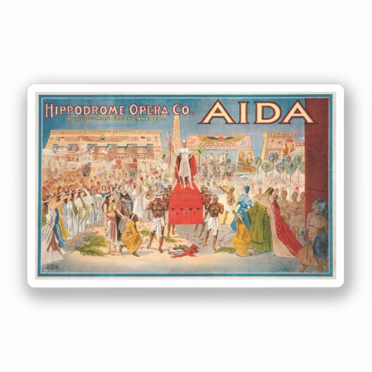 Poster der Oper (1908) Aufkleber (Vorderseite)