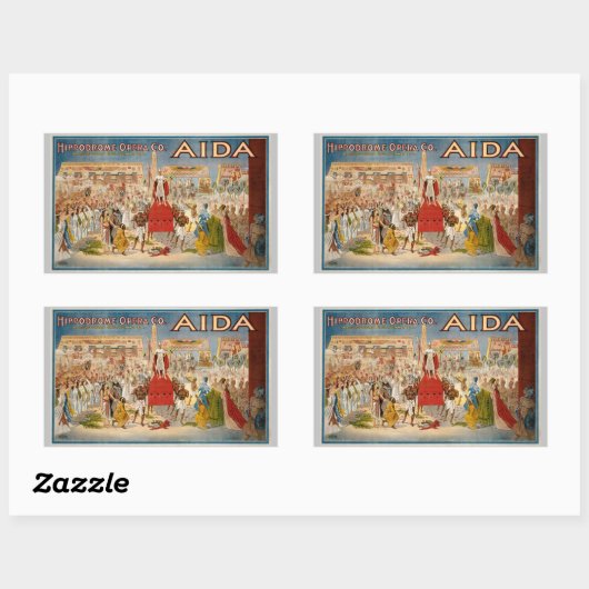 Poster der Oper (1908) Rechteckiger Aufkleber (Blatt)