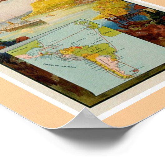 Poster der pazifischen Linie (Ecke)