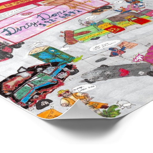 Poster der Quito-Tankstelle (Ecke)