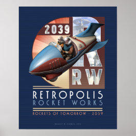 Poster der Retropolis Rocket Works (16x20")