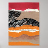 Poster der roten orangefarbenen Collage (Vorne)