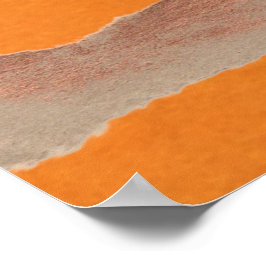 Poster der roten orangefarbenen Collage (Ecke)