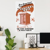 Poster der sanitären Einheit (Heimbüro)