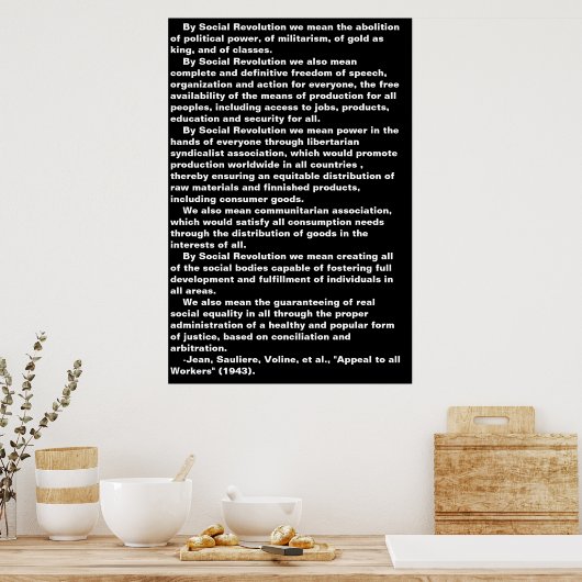Poster der sozialen Revolution (Küche)
