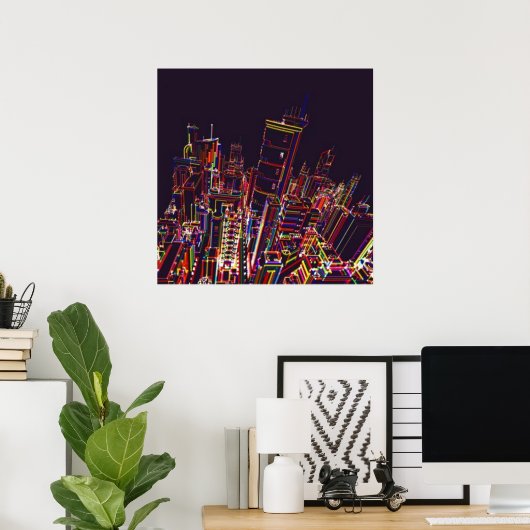 Poster der Stadt der Farben (Heimbüro)