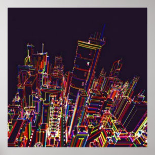 Poster der Stadt der Farben