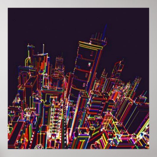 Poster der Stadt der Farben (Vorne)