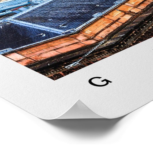 Poster der Stadt Glasgow (Ecke)