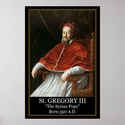 Poster "Der syrische Papst" Gregory III (Vorne)