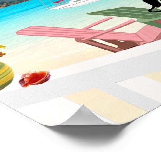 Poster der tropischen Szene (Ecke)