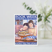 Poster der Vintagen Buchwoche Postkarte (Stehend Vorderseite)