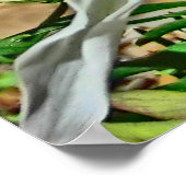 Poster der weißen Kolumne Blume (Ecke)
