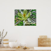 Poster der weißen Kolumne Blume (Küche)
