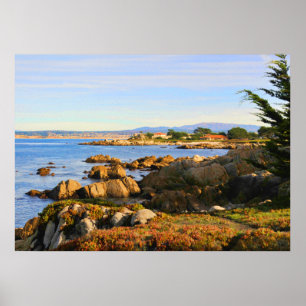 Poster der zentralen kalifornischen Küste