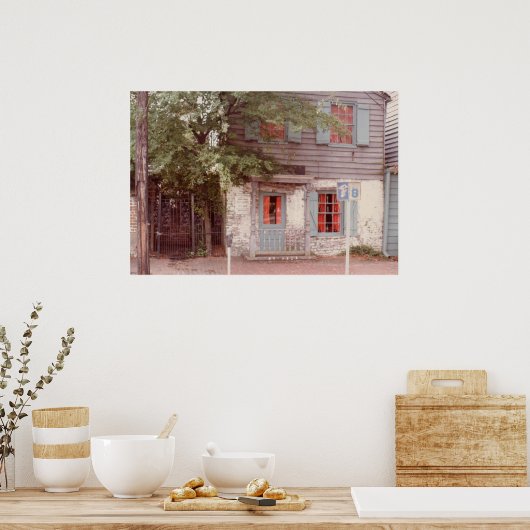 Poster des ältesten Hauses Savannah Ga (Küche)