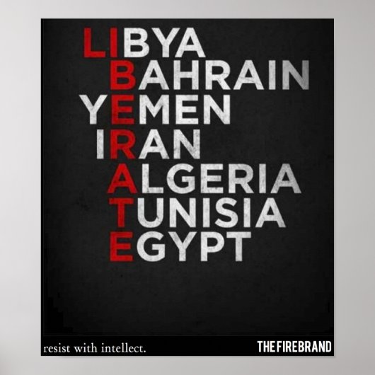 Poster des Arabischen Frühlings (Vorne)