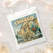 Poster des Art Institute of Chicago im Winter Geschenktütchen (Ausgeschnitten)