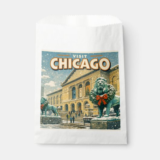Poster des Art Institute of Chicago im Winter Geschenktütchen (Vorderseite)