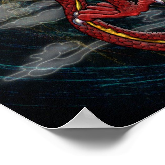 Poster des chinesischen Drachen (Ecke)