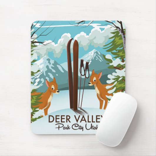 Poster des Deer Valley Park City Utah Mousepad (Mit Mouse)