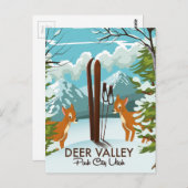 Poster des Deer Valley Park City Utah Postkarte (Vorne/Hinten)