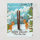 Poster des Deer Valley Park City Utah Postkarte (Vorderseite)