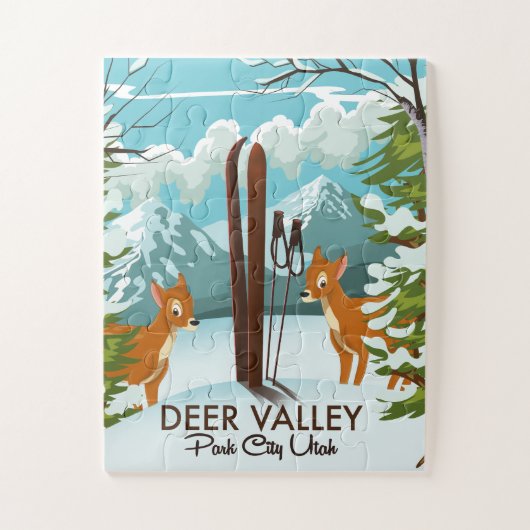 Poster des Deer Valley Park City Utah Puzzle (Vertikal)