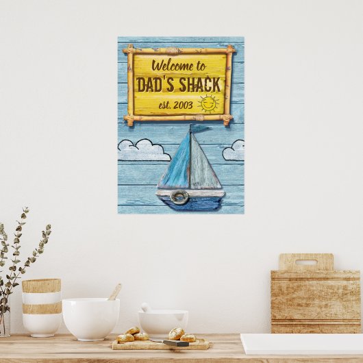 Poster des Driftwood Beach House Vaters (Küche)