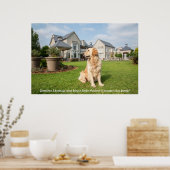 Poster des Goldenen Reisenden im Garten mit Zitat (Küche)