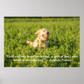 Poster des Goldenen Retriever mit Zitat (Vorne)