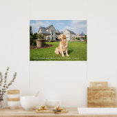 Poster des Goldenen Retriever mit Zitat (Küche)