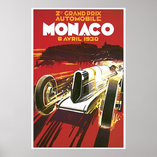 Poster des Grand Prix von Monaco 1930 (Vorne)